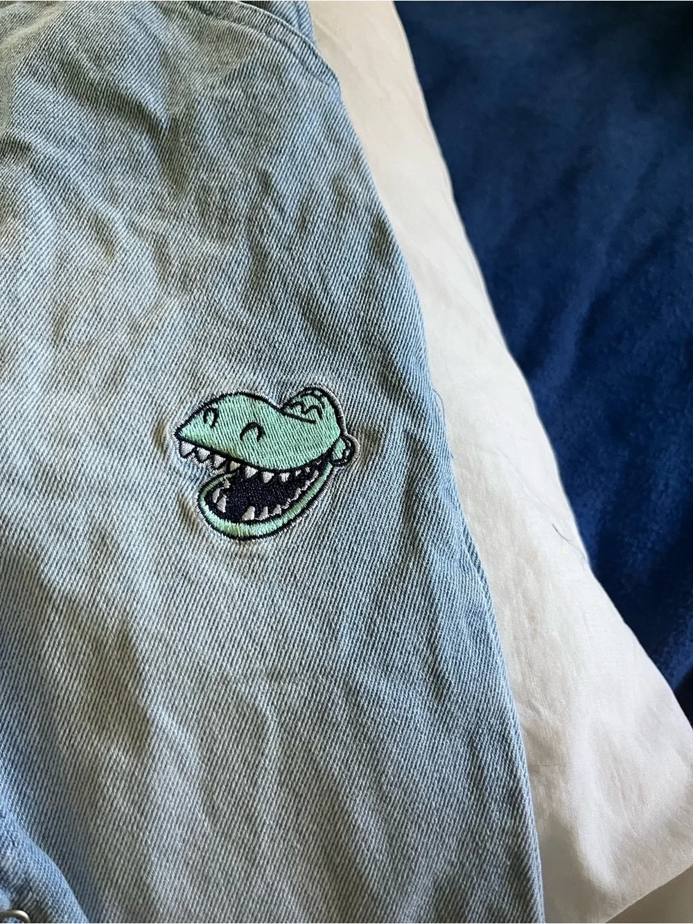 Carter's Light Blue Denim Overalls with Toy Story Patches